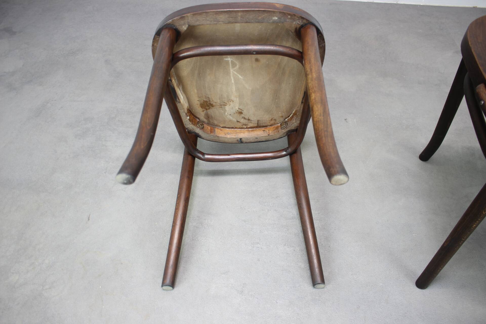 Pair of antique armchairs Model No B28 by Thonet, bent wood and caning, Austria 1920s.