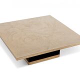 Table basse Georges Mathias en bronze gravé 1970