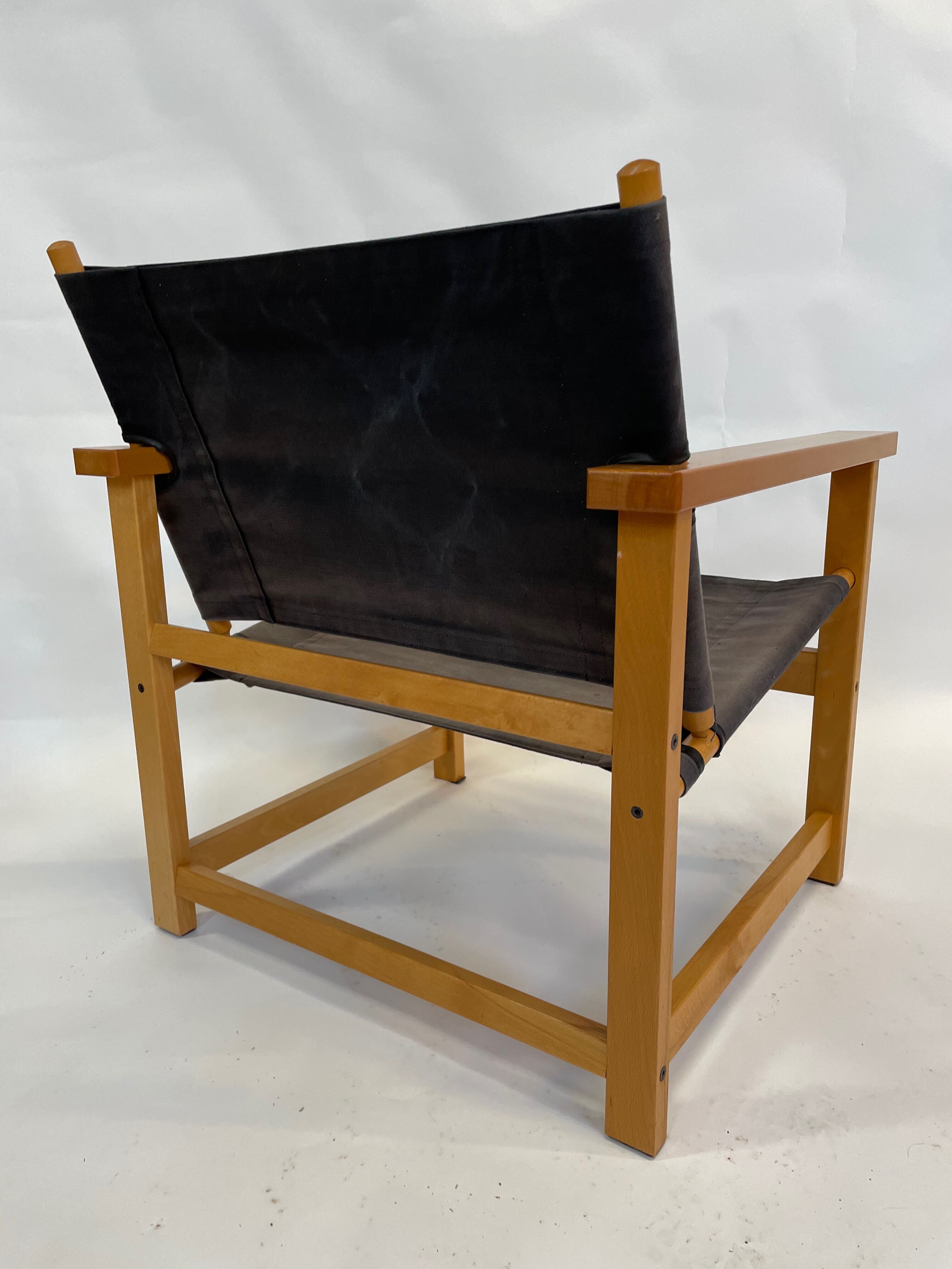 Vintage Safari Chair 1980s Hyllinge Møbler Denmark