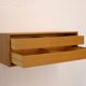 Rare floating nightstand  in oak wood with  drawers - Denmark 70