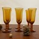 Série de 6 flûtes à champagne en verre ambré