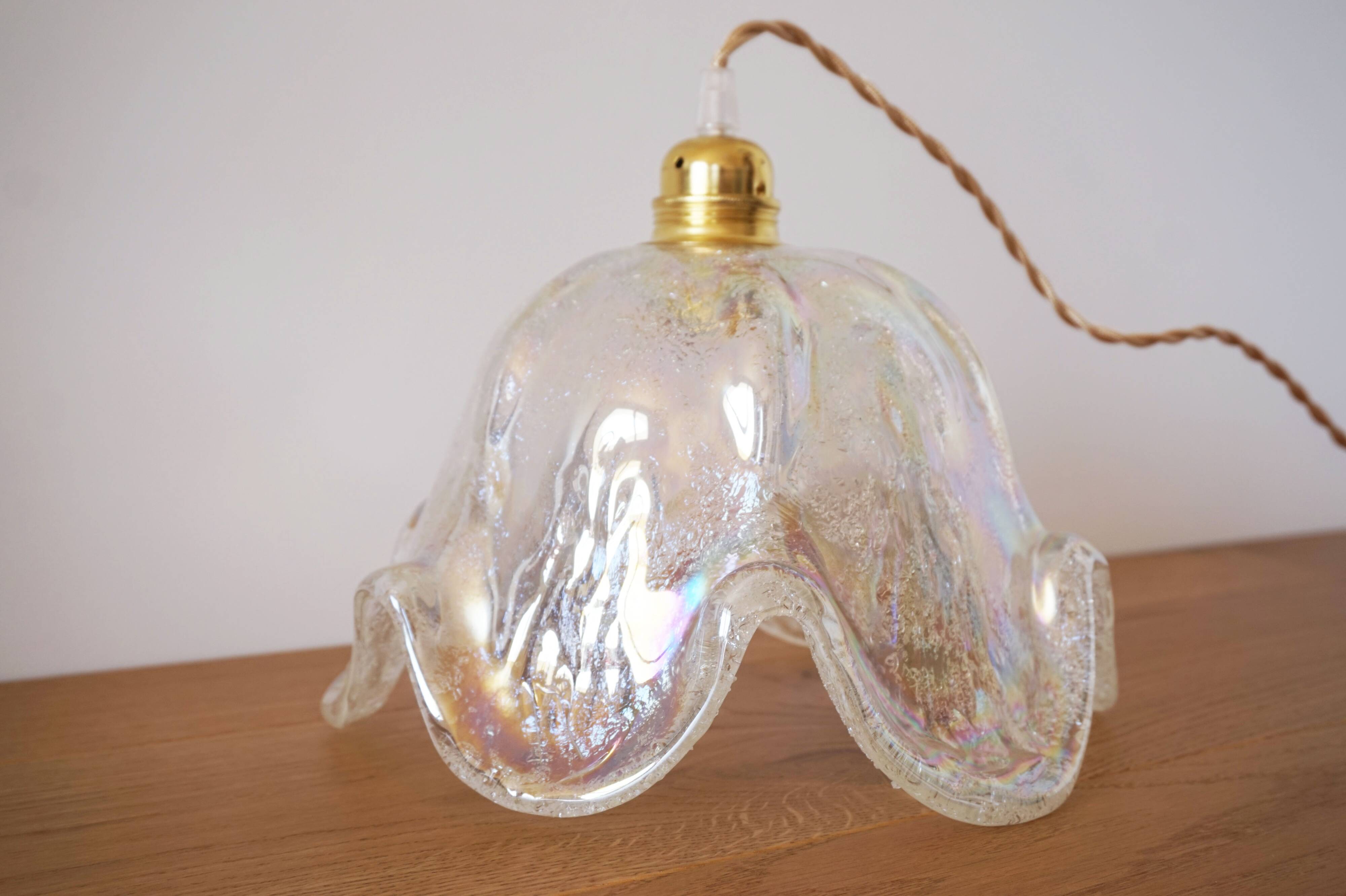 Murano glass flower globe stroller