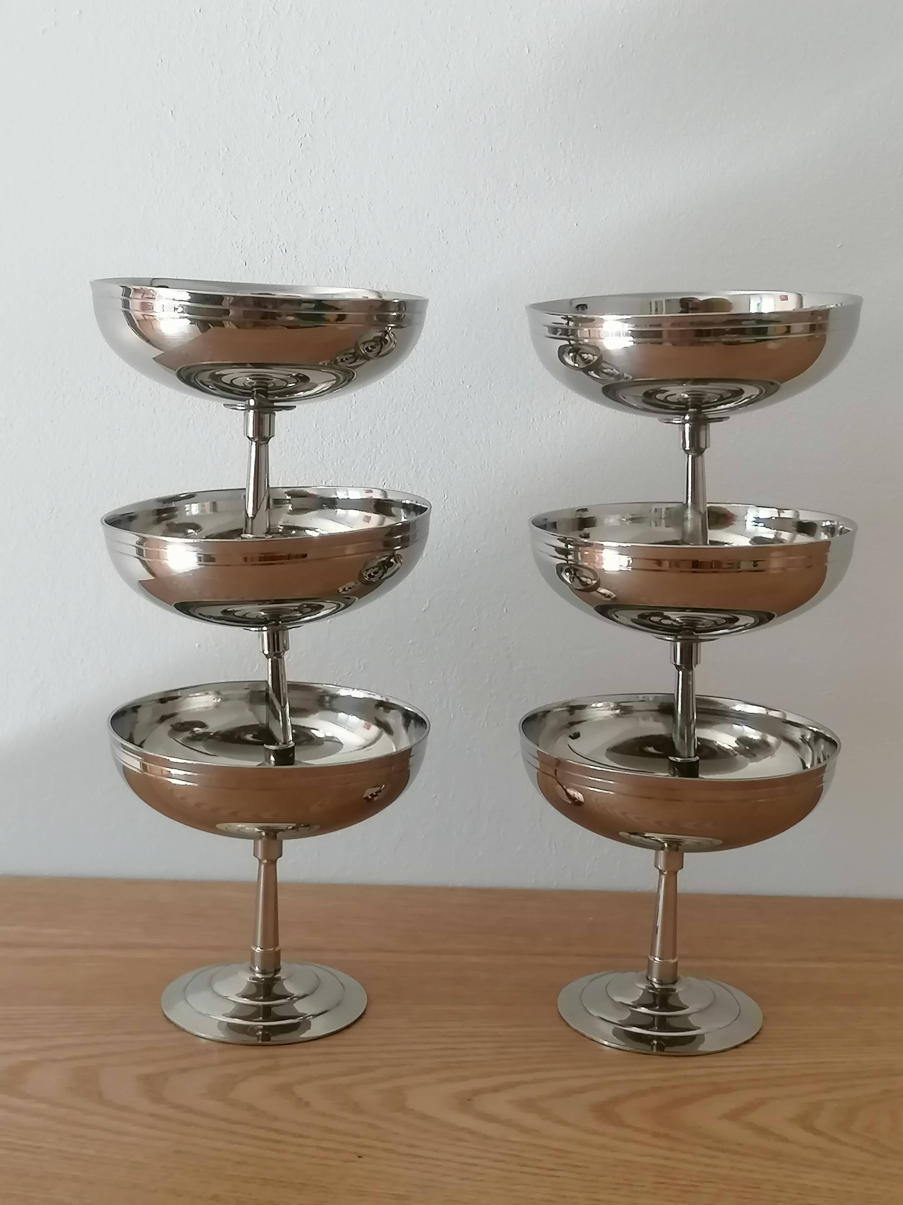 6 ice cream bowls Remi Letang stainless steel 18/10