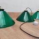 Lot de 3 opalines vertes anciennes