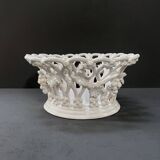 Woven ceramic fruit bowl