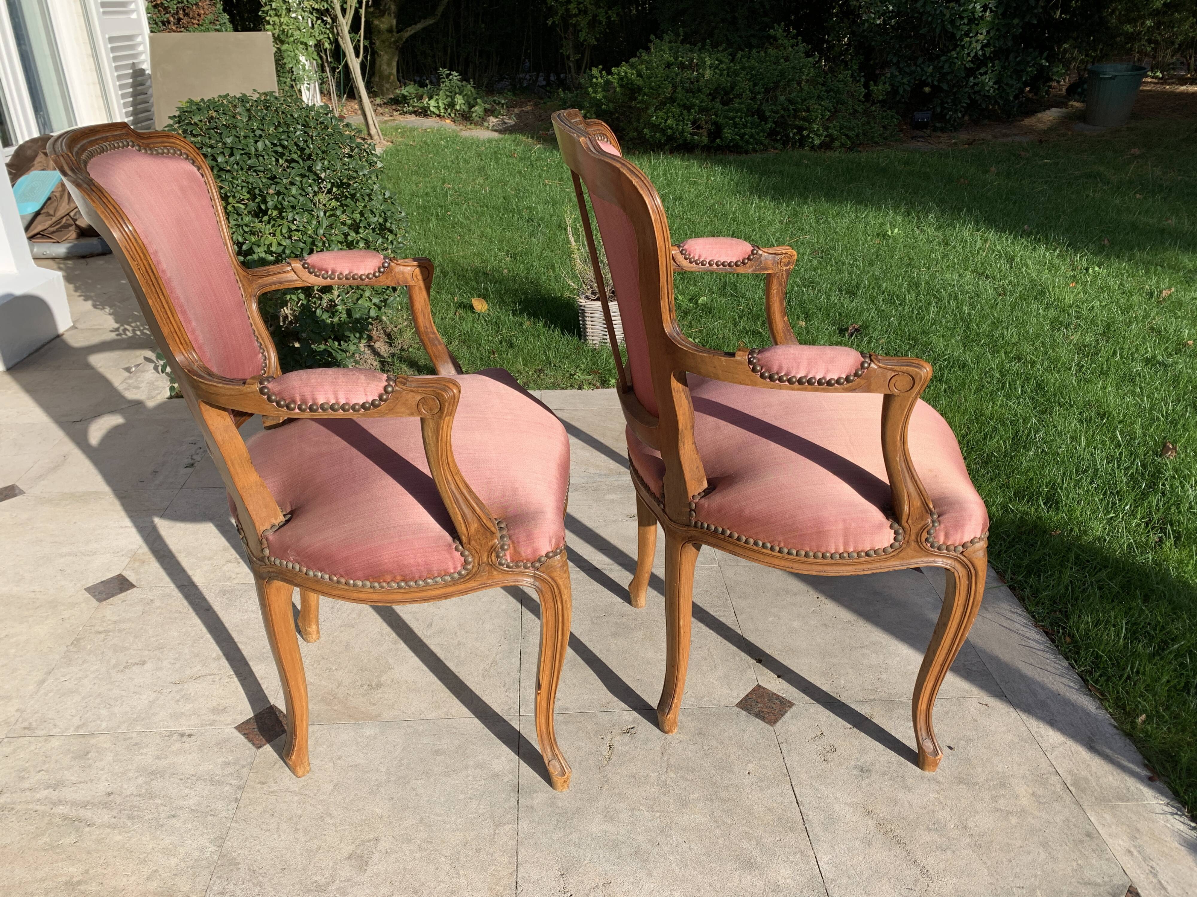 2 bergères Louis XV