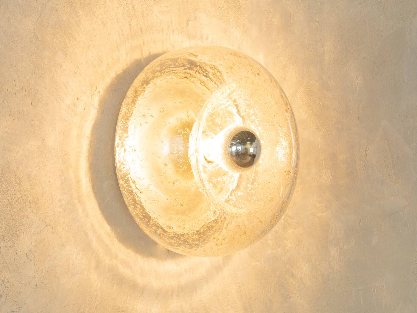 Donut wall and ceiling lamp by J.T. Kalmar for Franken KG