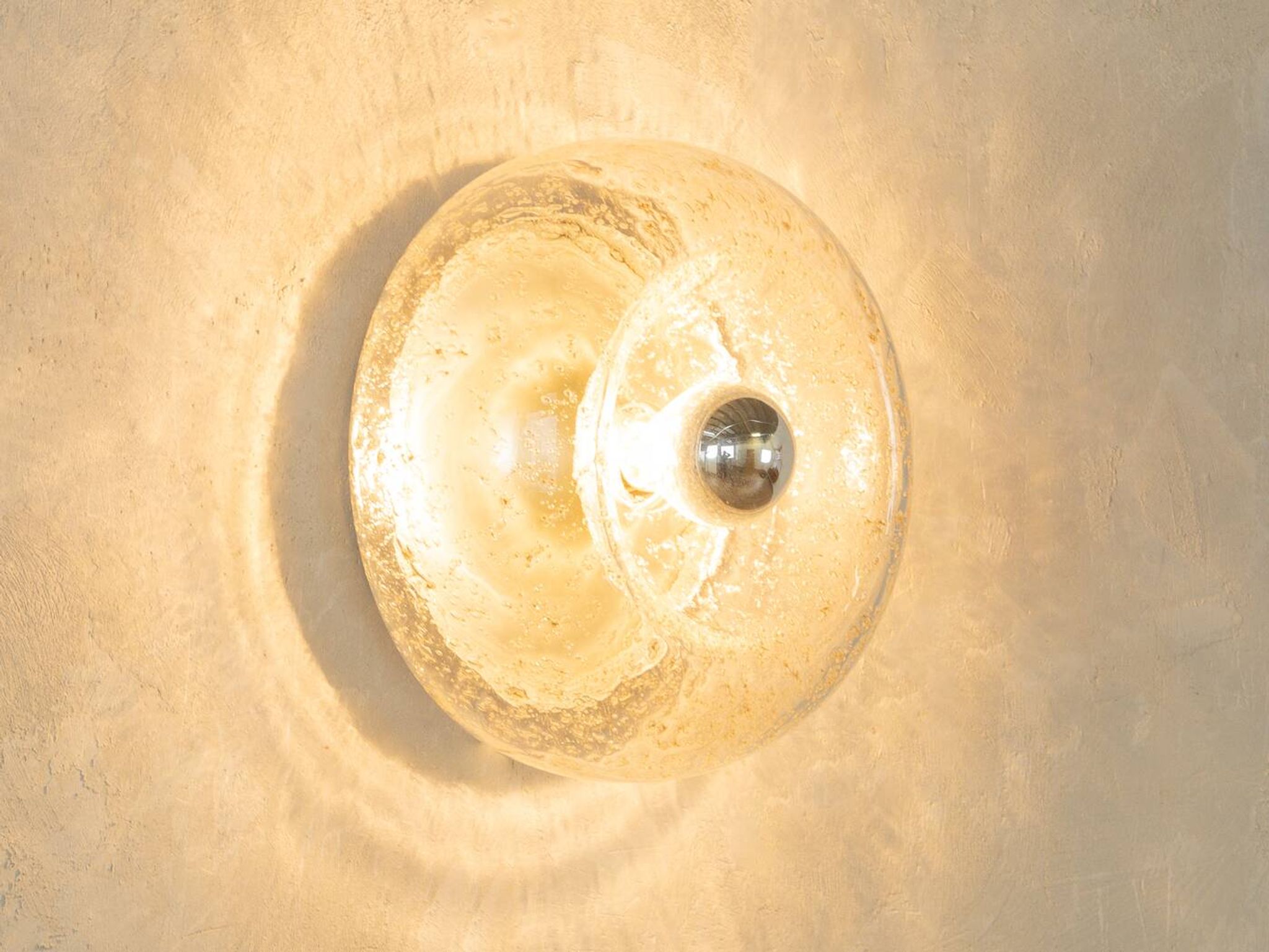 Donut wall and ceiling lamp by J.T. Kalmar for Franken KG