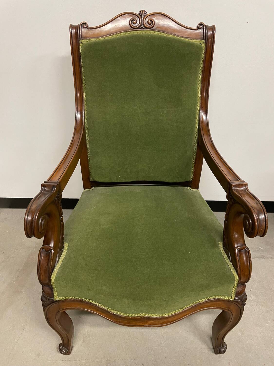 Pair of Napoleon III armchairs in mahogany