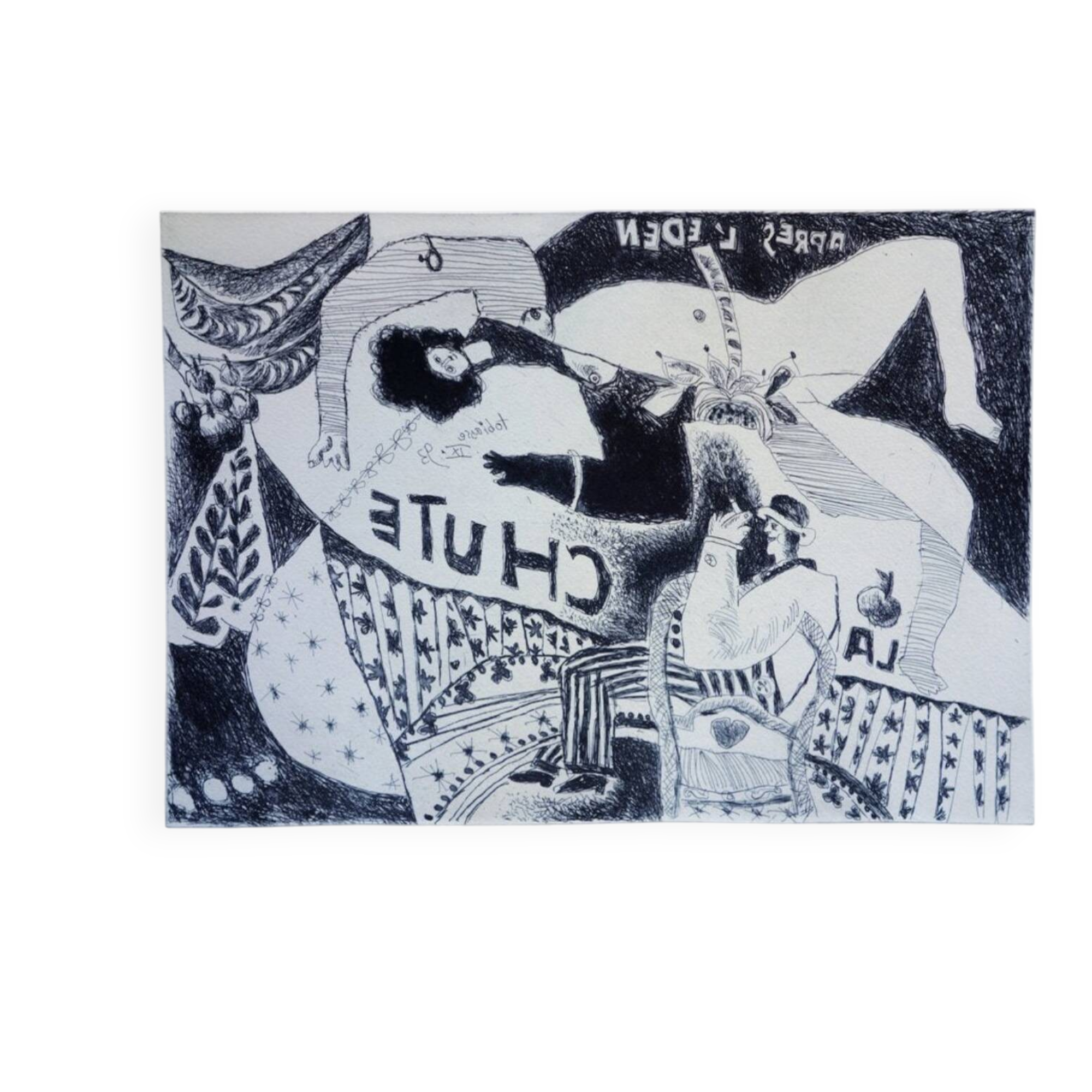 Théo Tobiasse: After Eden - Original signed engraving