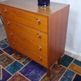 Vintage chest of drawers with 4 drawers in teak – Sweden, 1960