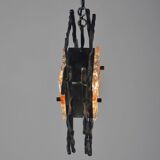 Brutalist hanging lamp designed by Tom Ahlström & Hans Ehrlich, 1960s