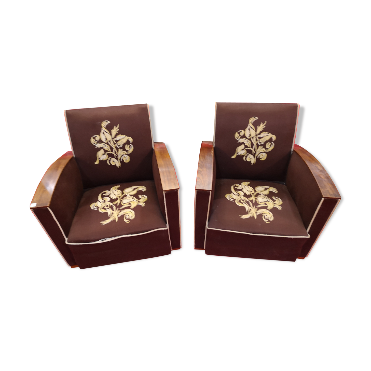 Art deco armchairs