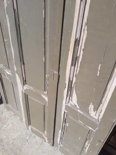 Lot shutters, 3 elements solid wood patinated 1930 - 227cm