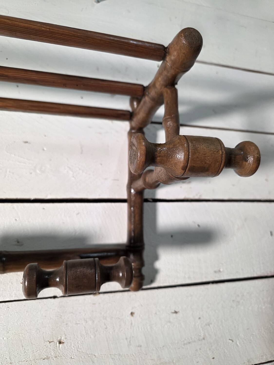 Napoleon III style bamboo wood coat rack