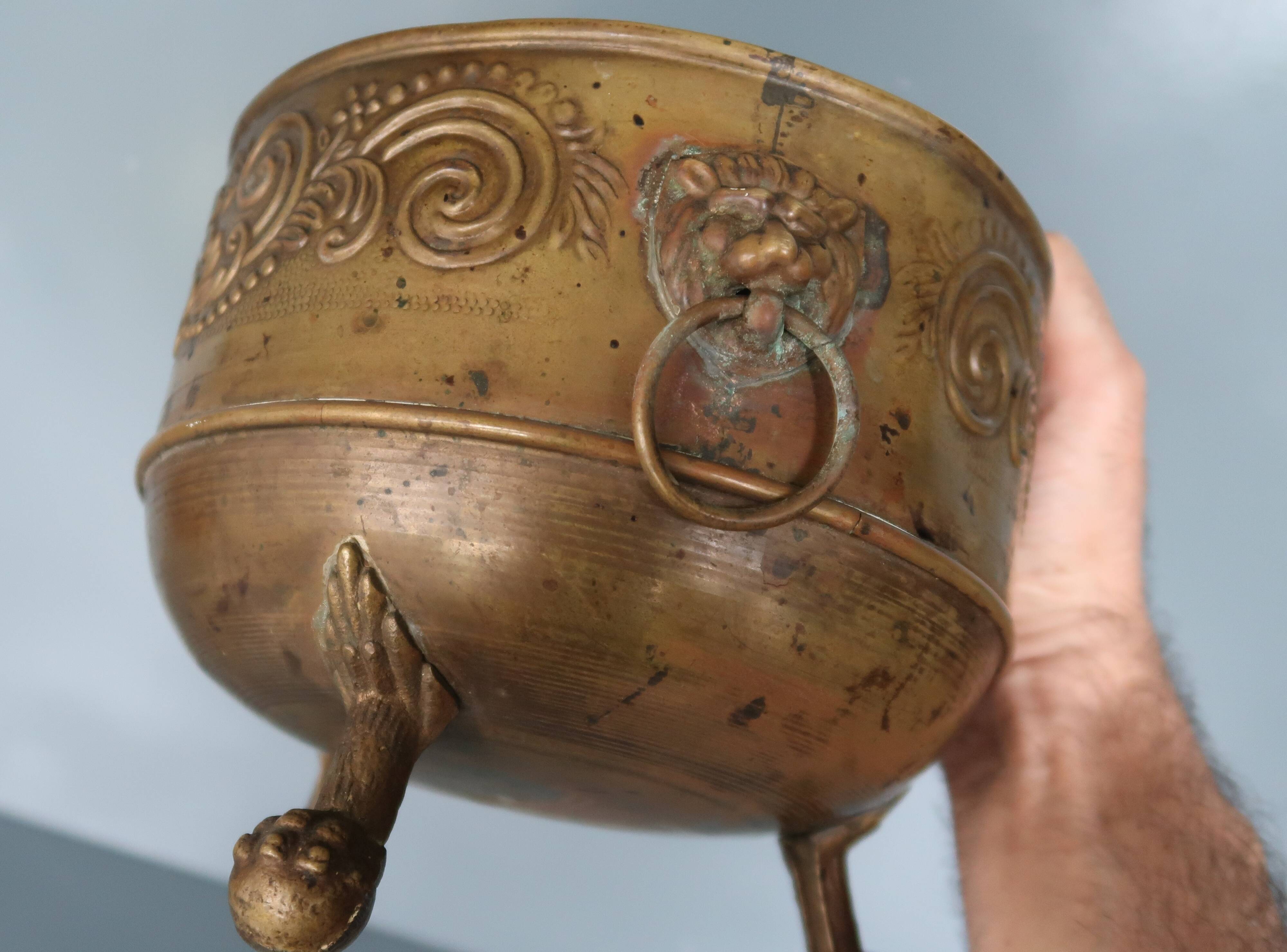 Antique table jardinière.