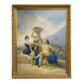 Scène Galante dans le Goût du XVIIIe – Huile sur panneau - école Italienne