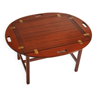 Georgian styled butler coffee table in mahogany Denmark 1979