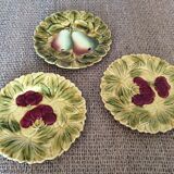 3 assiettes barbotine