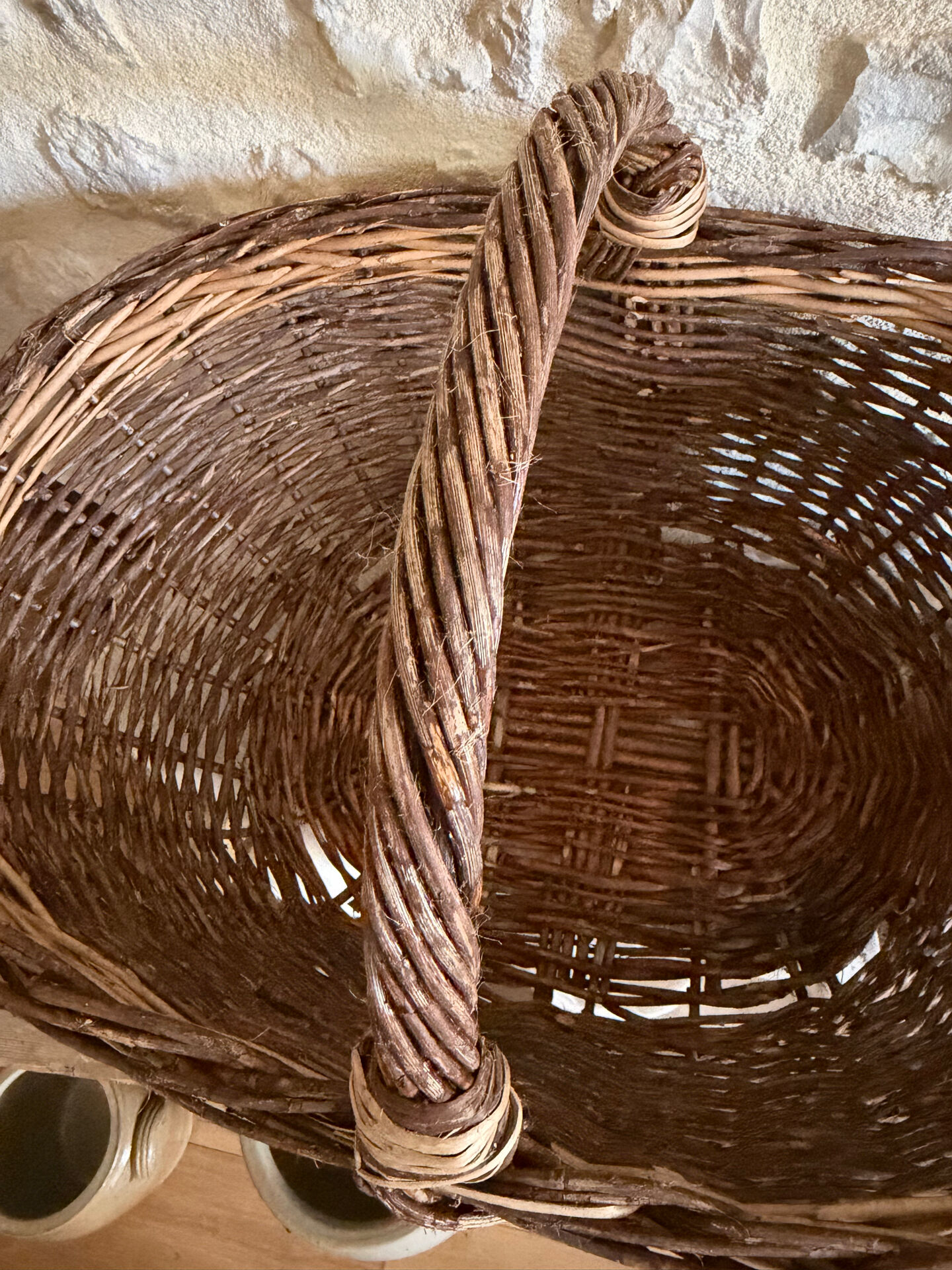 Large vintage harvest basket