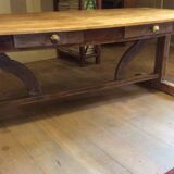 Two-drawer farmhouse table