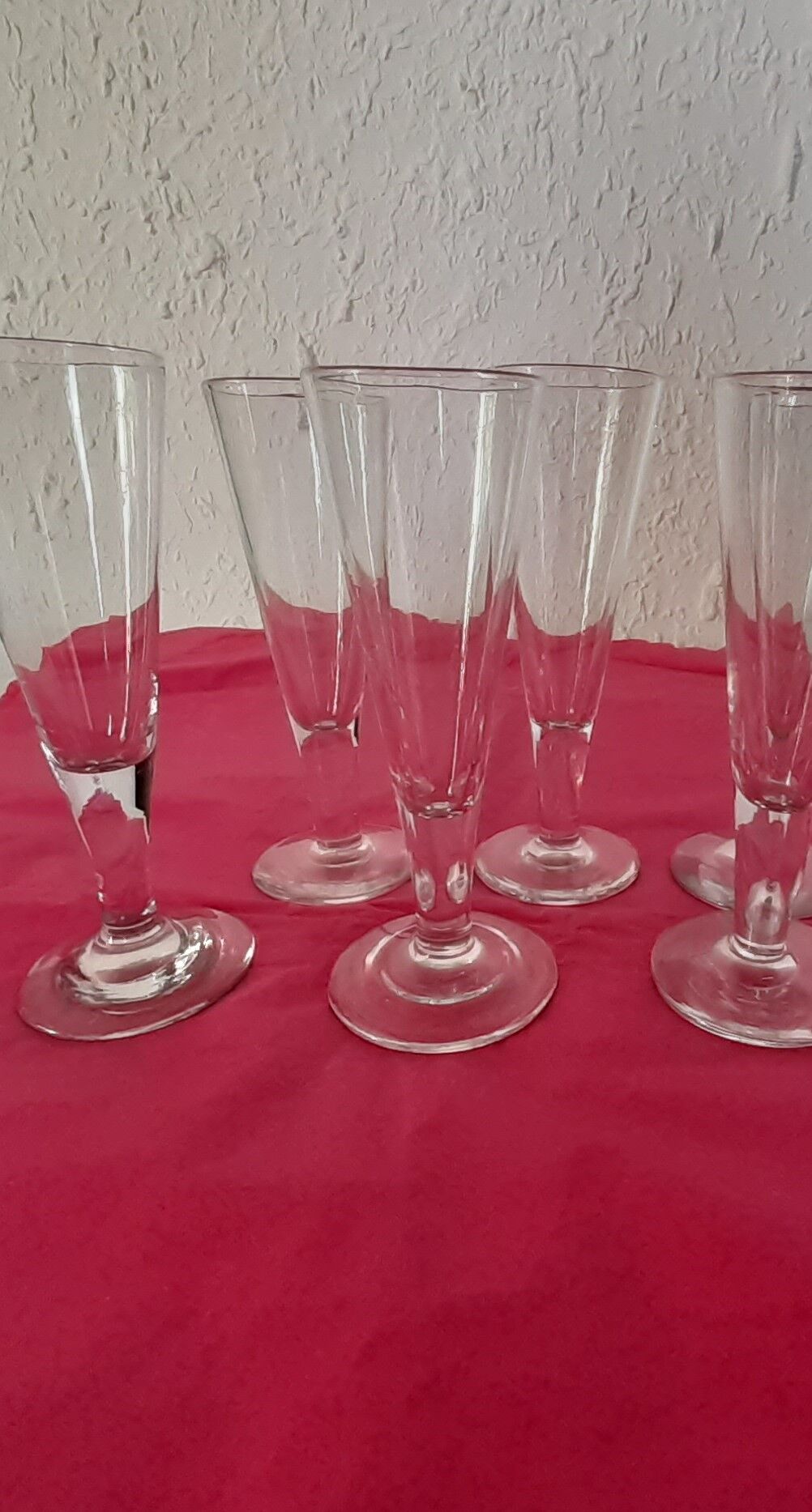 6 flutes champagne glasses
