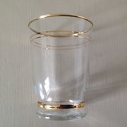 Lot de 9 verres à filets dorés