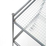 1980s metal and glass serving trolley