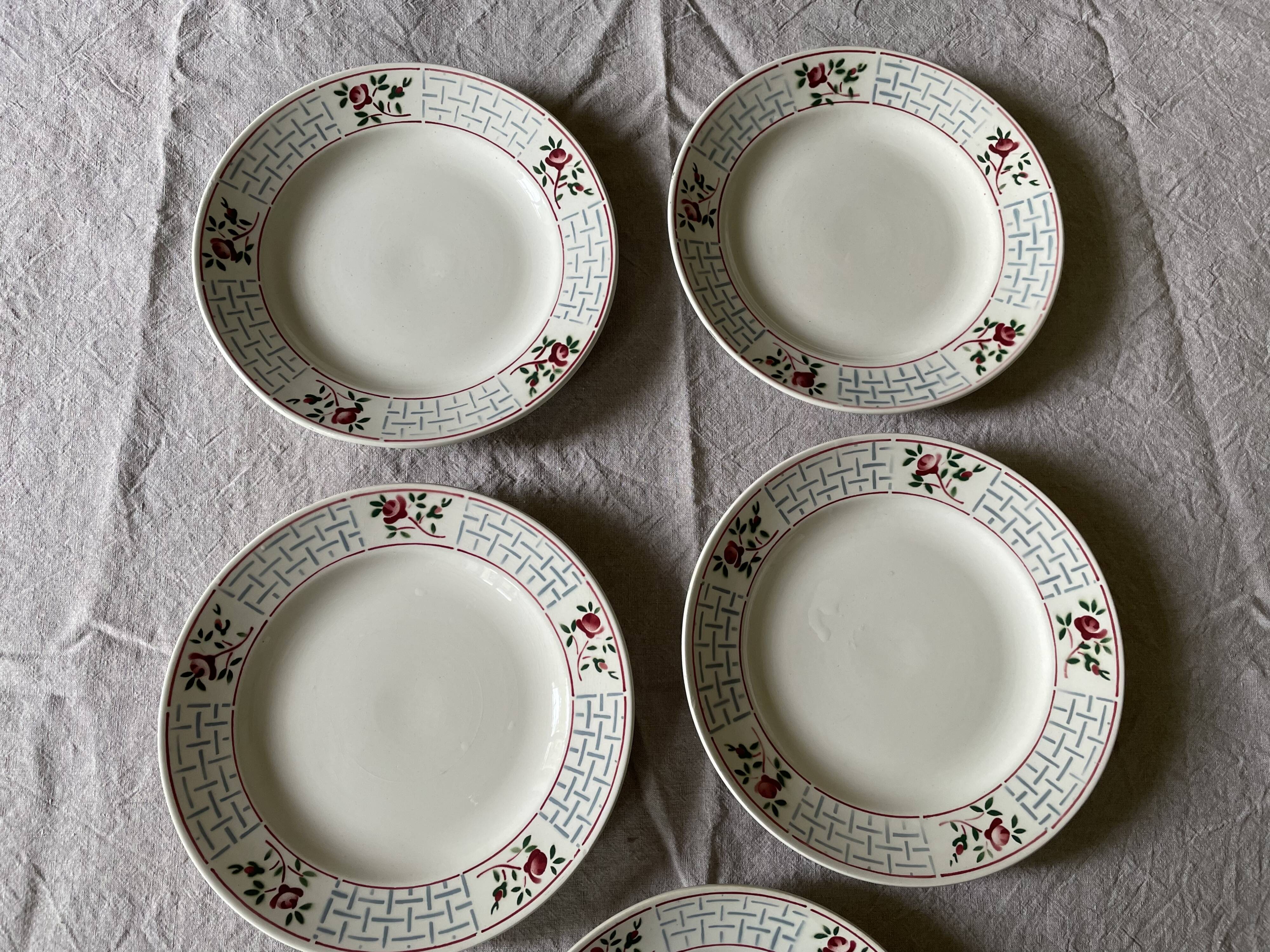 Flat plates Sarreguemines model Christiane