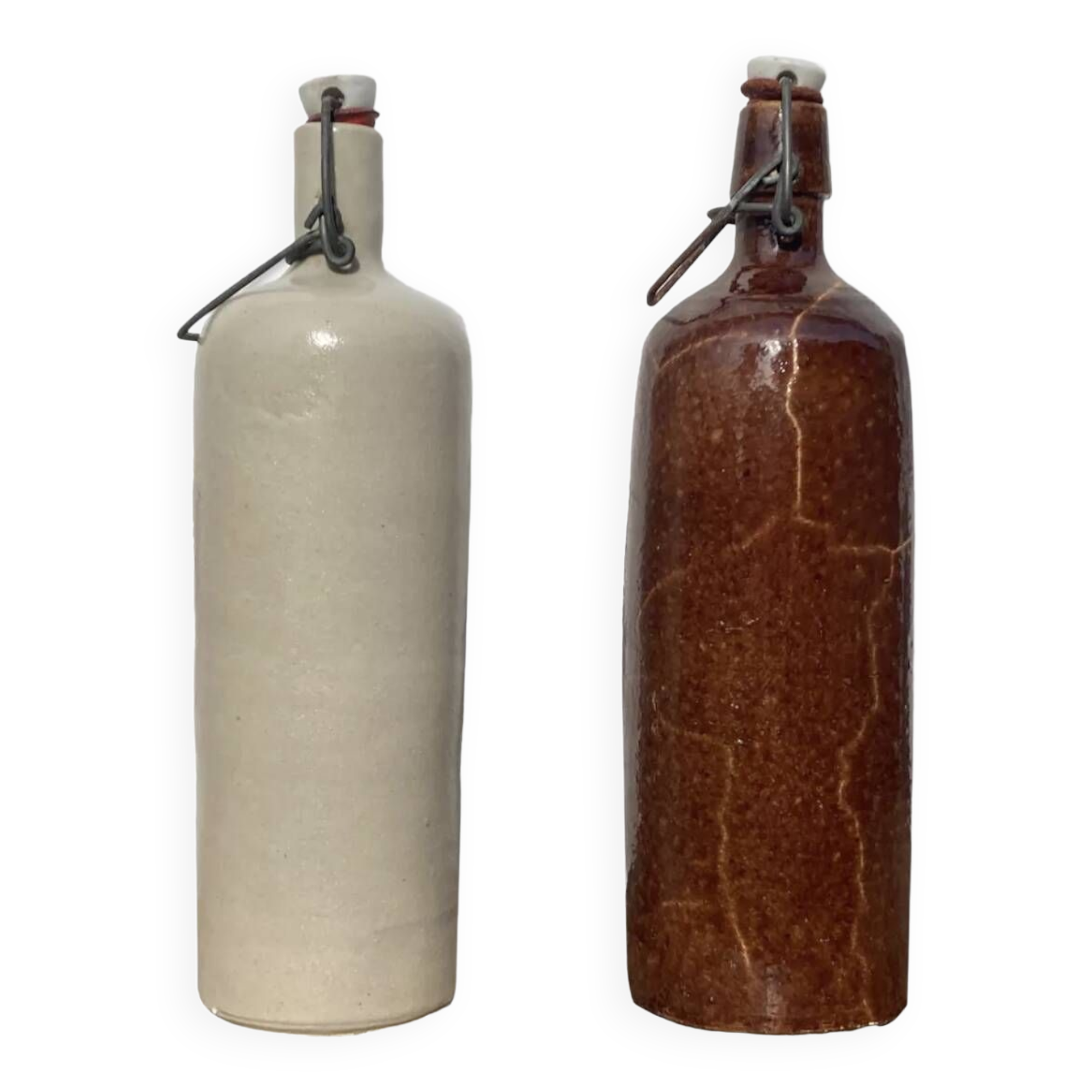Old wabi sabi stoneware bottles