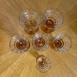 Ensemble de 6 verres vintage style Art déco
