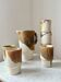 Vintage Mid Century Drip Glaze Ceramic Cups & Pitcher, Germany, 1970s