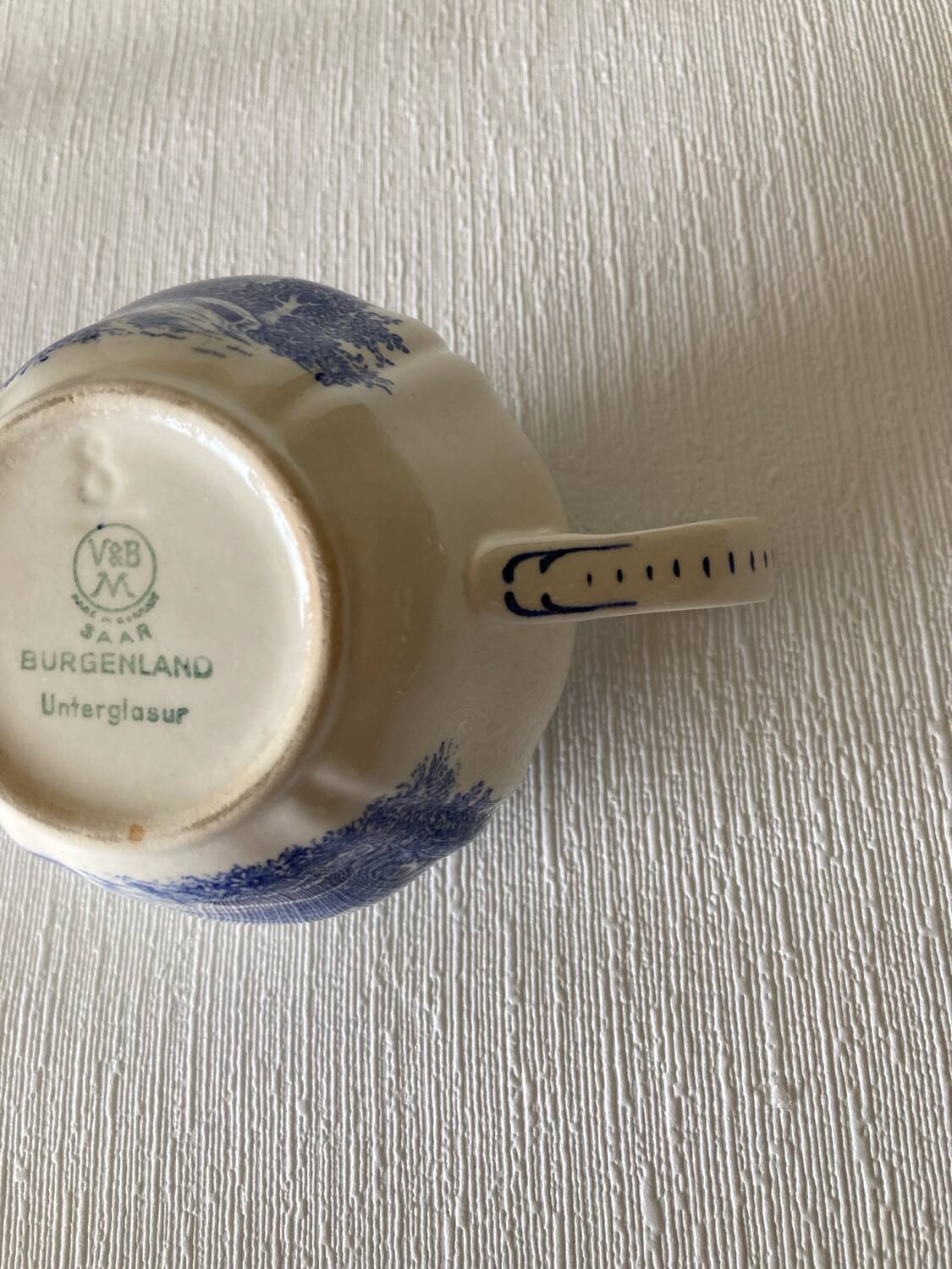 Small Villeroy and Boch Burgenland blue creamer