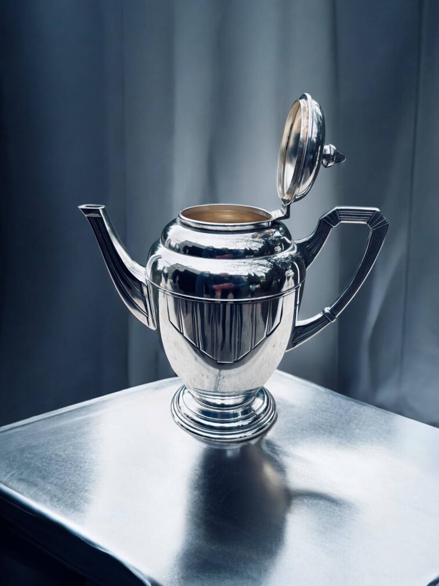Art Deco Tea/Coffee Service Rodolphe Reysec (Silver Plated Metal)