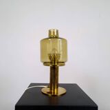 Hans-Agne Jakobsson Table Lamp Model B-102 in brass and glass, 1960s, Sweden
