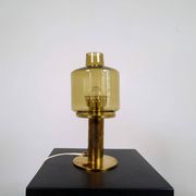 Hans-Agne Jakobsson Table Lamp Model B-102 in brass and glass, 1960s, Sweden