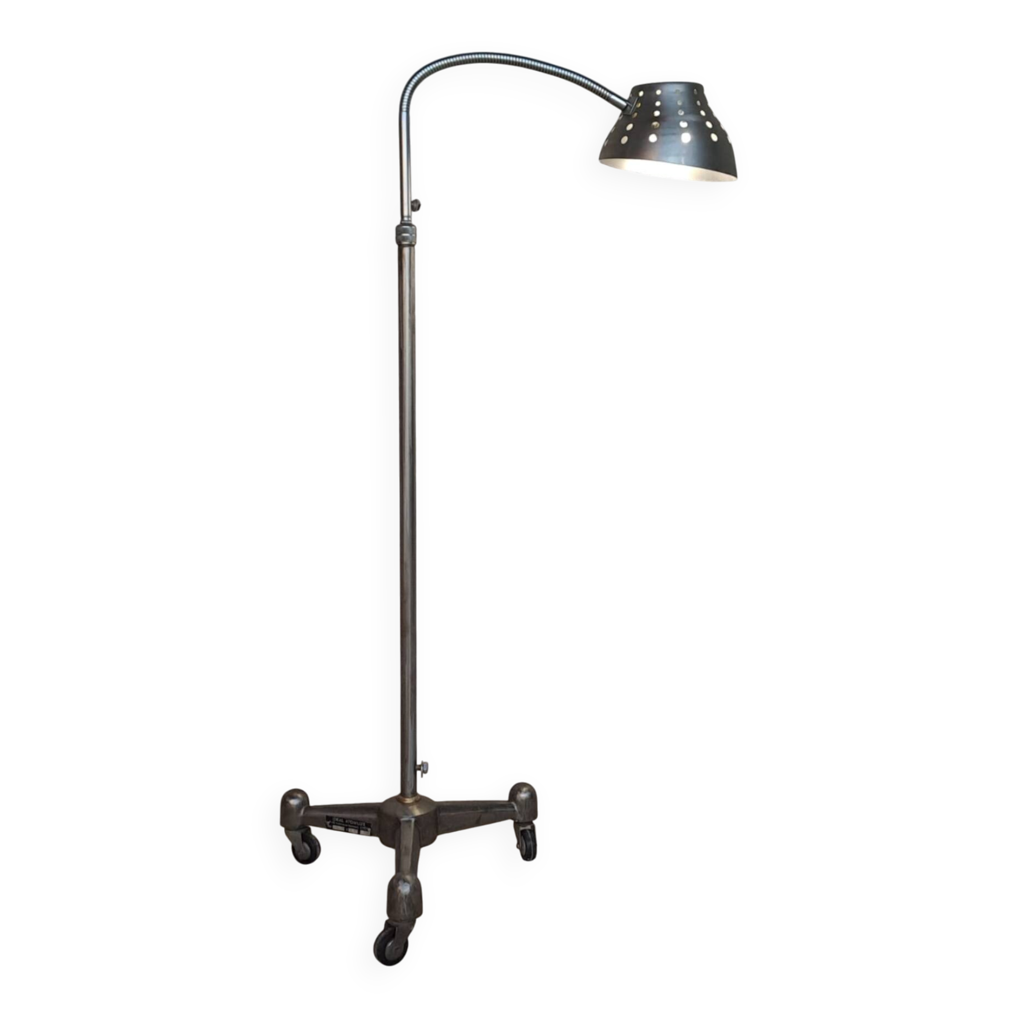 Lampadaire tripode industriel IDEAL Atomlux,  France 1950