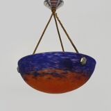Art Deco suspension by Frères Muller Lunéville, made of glass paste.