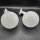 Pair of white enameled cast iron wall sconces, mid-20th century