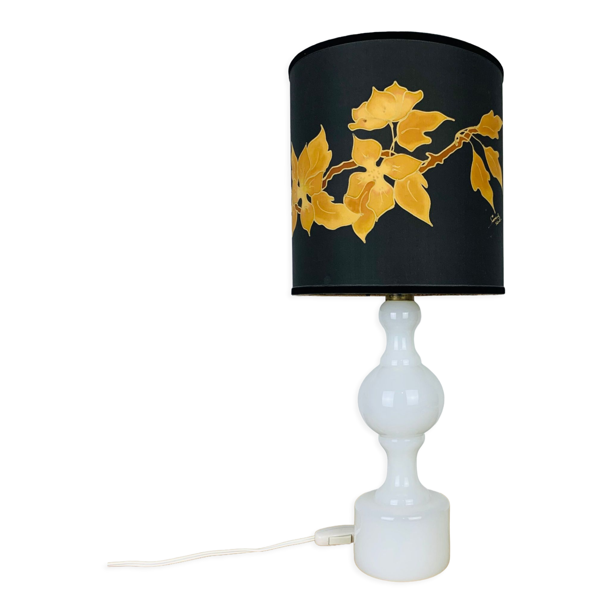 White opaline lamp 50s