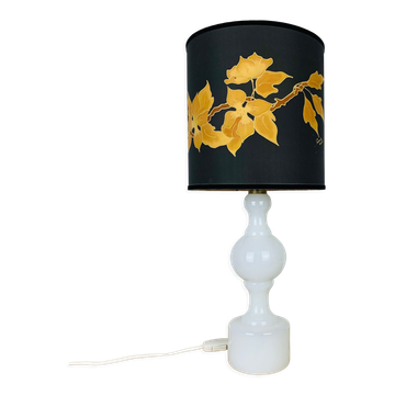 Lampe opaline blanche années 50