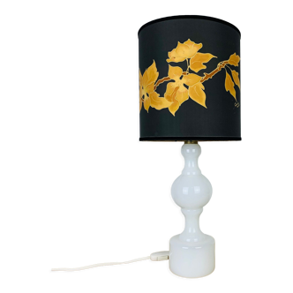 Lampe opaline blanche années 50