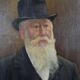 Tableau ancien vieil homme au chapeau