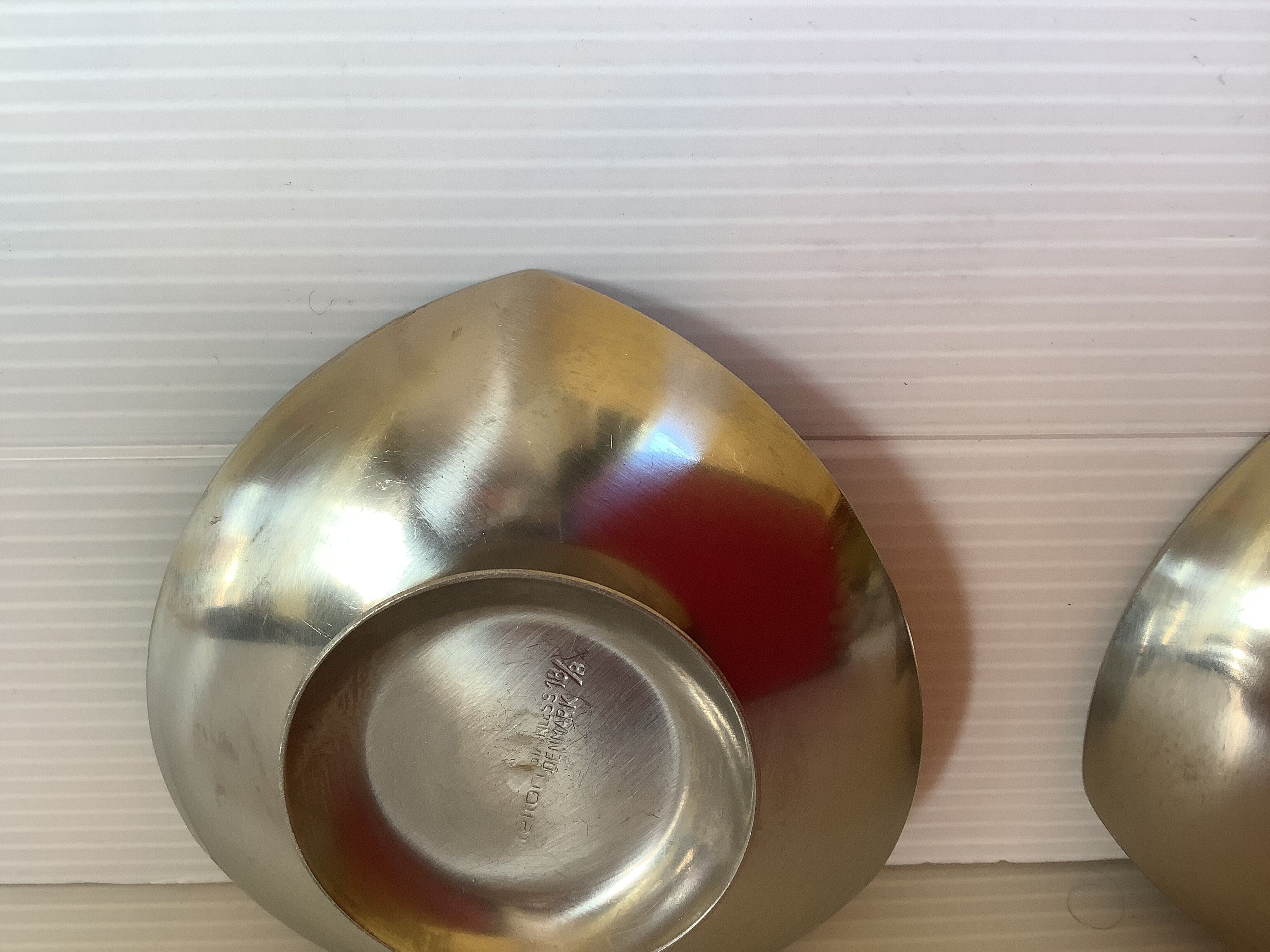 Paire de bougeoirs Celton denmark inox