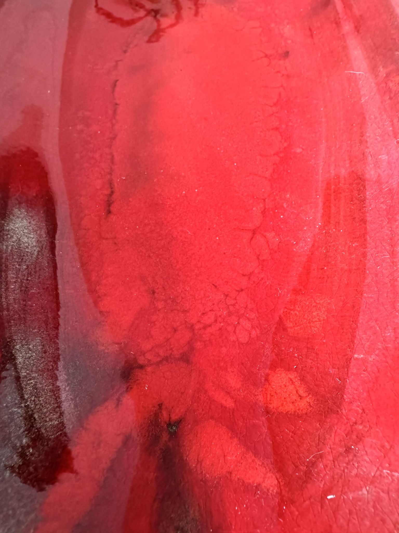Red manganese plate Gérard HOFMANN Vallauris