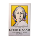 Affiche d'exposition vintage portrait de l'écrivaine George Sand 1979