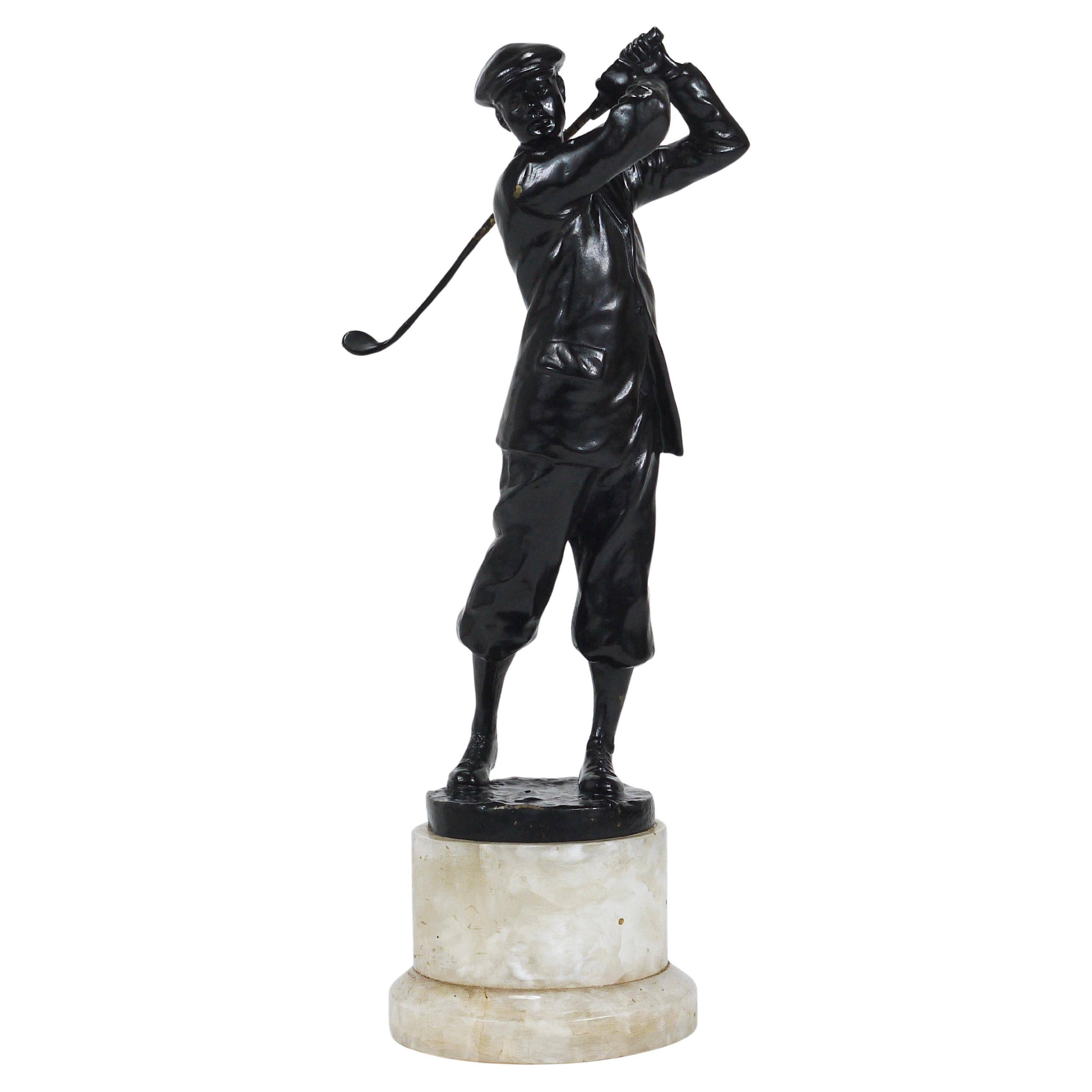 Bronze statue of the golfer Harry Vardon from the 1920s, Richard Thuss, Argentor Vienna.