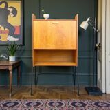 Vintage 1950s asymmetrical wall-mounted secretary desk