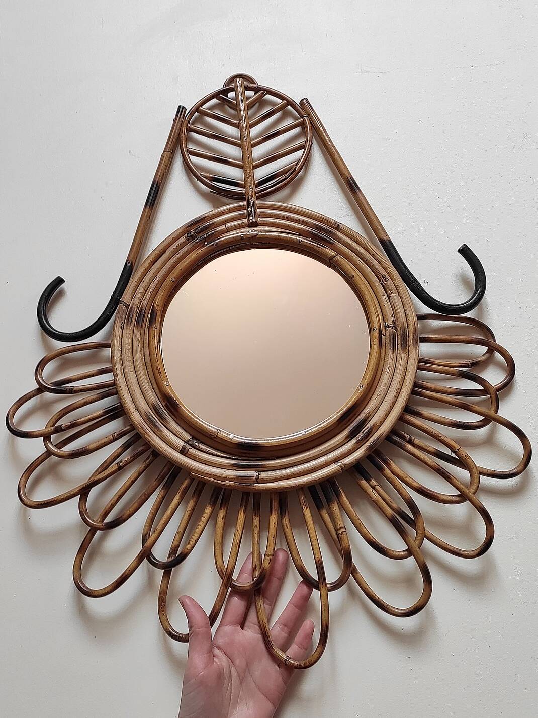 Miroir demi soleil roseaux