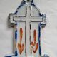 Old Faience Baptismal Font Cross Martres Tolosane